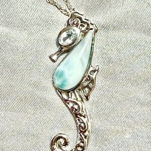 JTV Silver and Blue Necklace